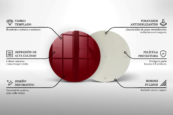 Skleněné krájecí prkénko Vínová barva