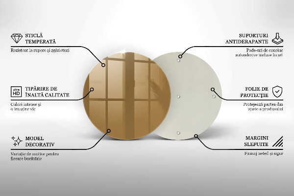 Skleněné krájecí prkénko Barva béžová