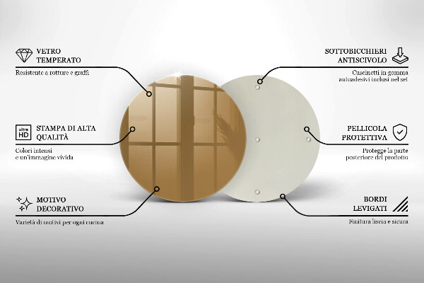 Skleněné krájecí prkénko Barva béžová