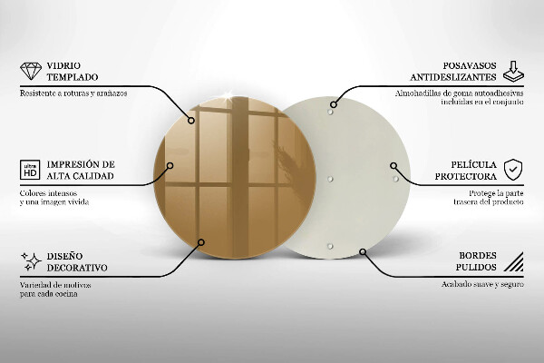 Skleněné krájecí prkénko Barva béžová