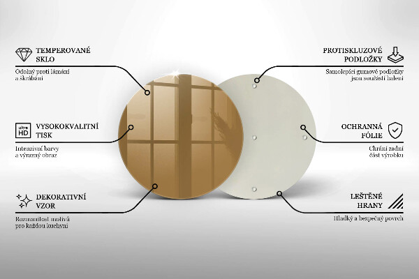 Skleněné krájecí prkénko Barva béžová