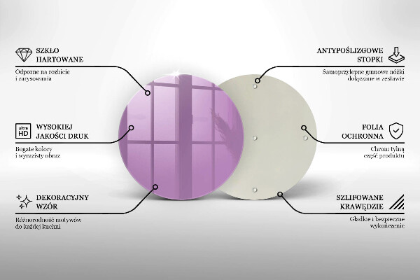 Skleněné krájecí prkénko Barva fialová