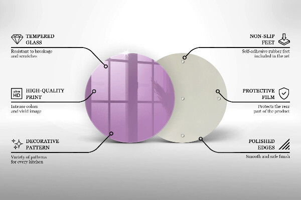Skleněné krájecí prkénko Barva fialová