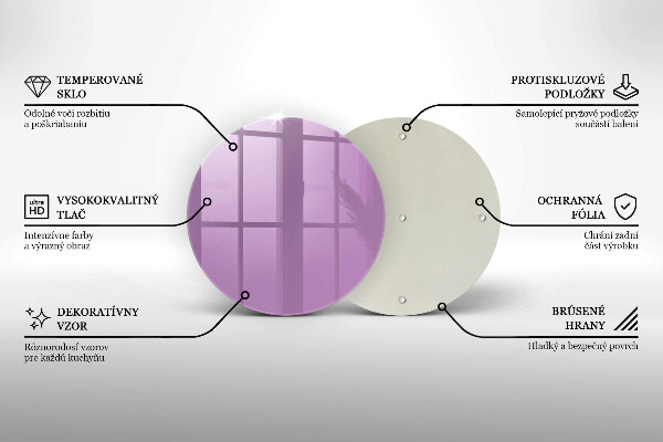 Skleněné krájecí prkénko Barva fialová
