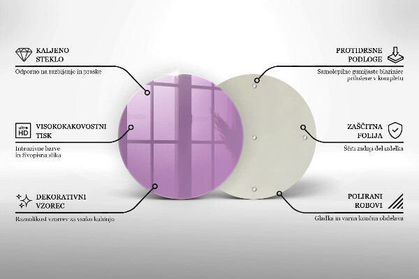 Skleněné krájecí prkénko Barva fialová