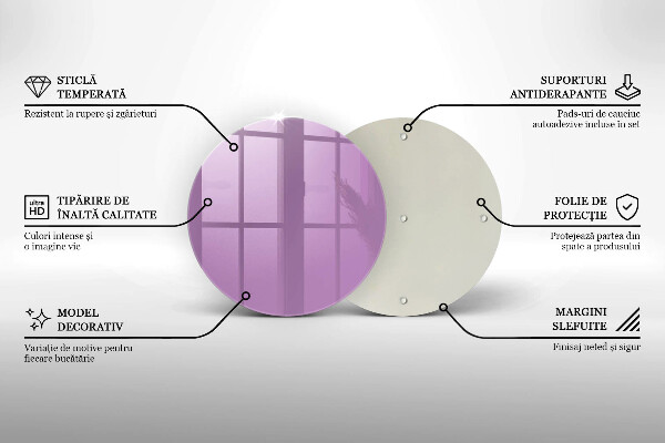 Skleněné krájecí prkénko Barva fialová