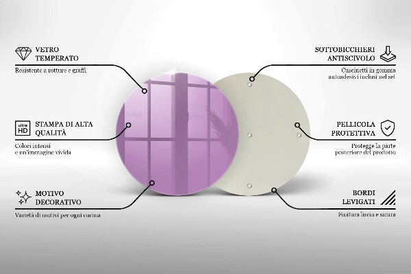 Skleněné krájecí prkénko Barva fialová
