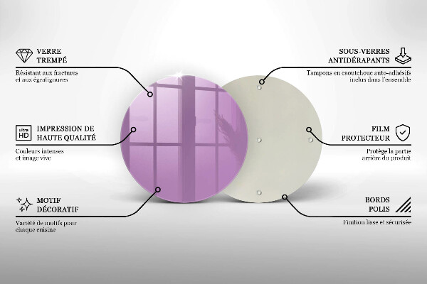Skleněné krájecí prkénko Barva fialová