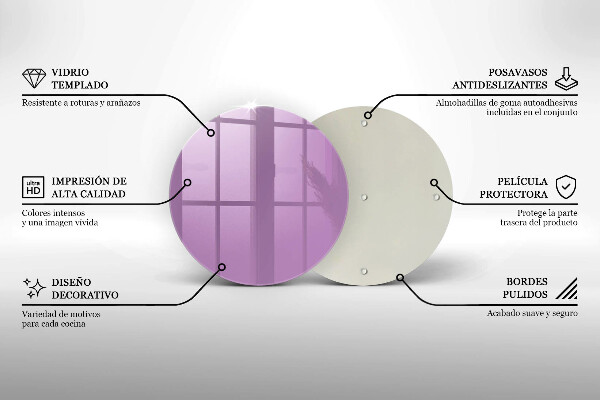 Skleněné krájecí prkénko Barva fialová