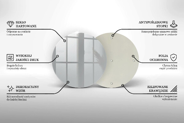 Skleněné krájecí prkénko Šedá barva