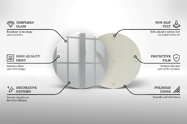 Skleněné krájecí prkénko Šedá barva