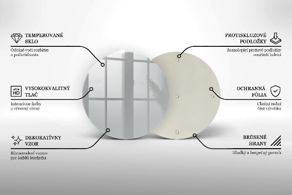 Skleněné krájecí prkénko Šedá barva