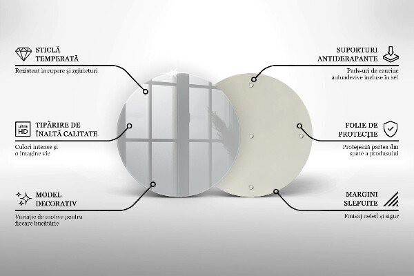 Skleněné krájecí prkénko Šedá barva