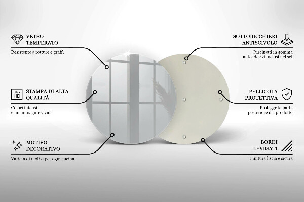 Skleněné krájecí prkénko Šedá barva