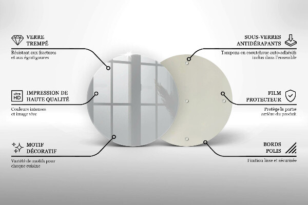 Skleněné krájecí prkénko Šedá barva