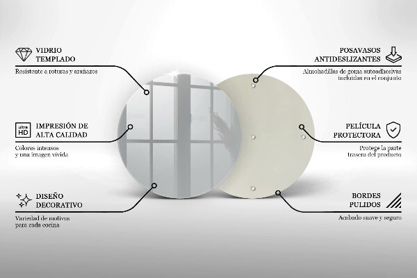 Skleněné krájecí prkénko Šedá barva