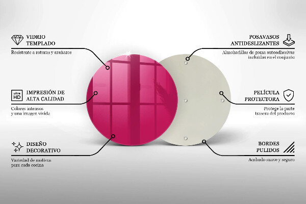 Skleněná deska do kuchyně Růžová barva