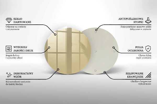 Skleněná deska do kuchyně Barva béžová