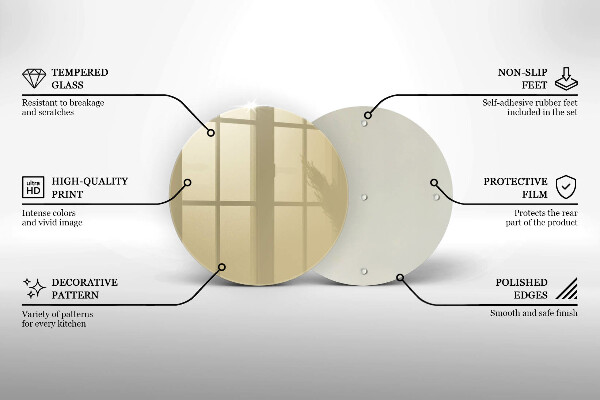 Skleněná deska do kuchyně Barva béžová