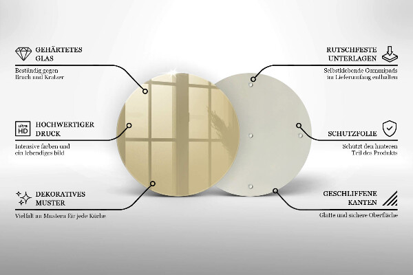 Skleněná deska do kuchyně Barva béžová