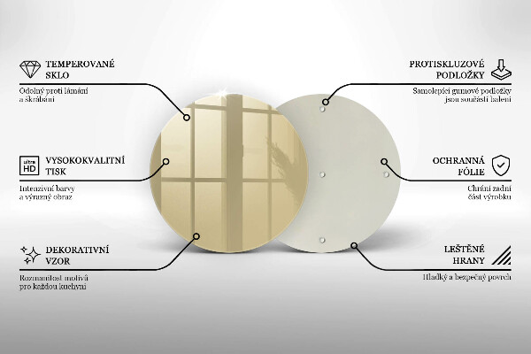 Skleněná deska do kuchyně Barva béžová