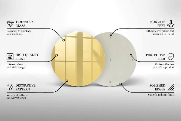 Skleněná deska do kuchyně Žlutá
