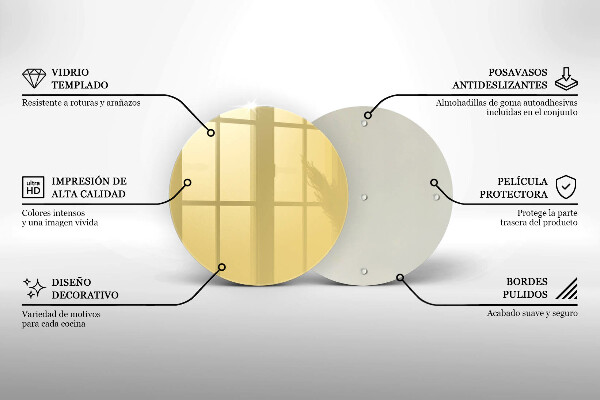 Skleněná deska do kuchyně Žlutá