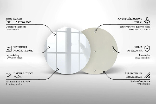 Skleněná deska do kuchyně Bílá barva