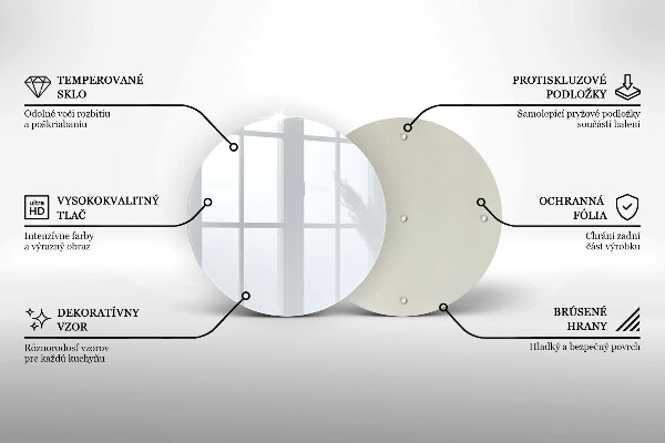 Skleněná deska do kuchyně Bílá barva