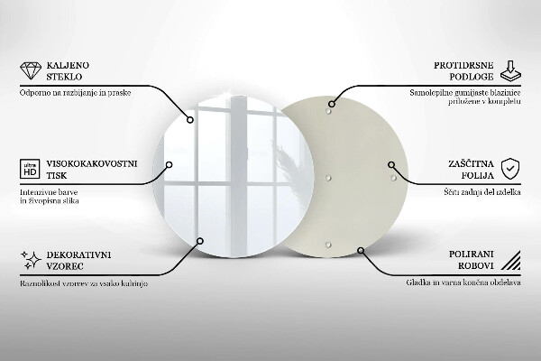Skleněná deska do kuchyně Bílá barva