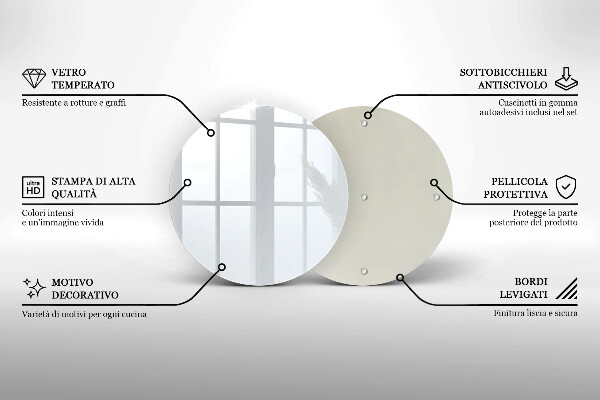 Skleněná deska do kuchyně Bílá barva