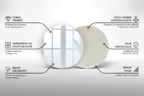 Skleněná deska do kuchyně Bílá barva