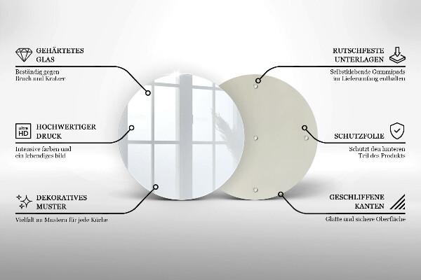 Skleněná deska do kuchyně Bílá barva