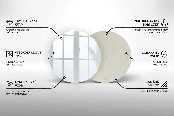 Skleněná deska do kuchyně Bílá barva
