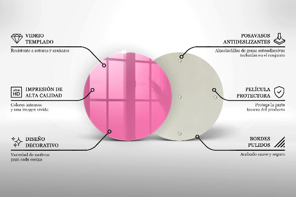 Skleněná deska do kuchyně Růžová barva