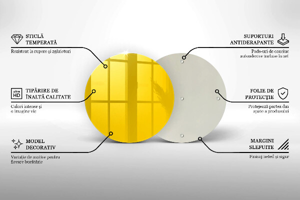 Skleněná deska do kuchyně Žlutá