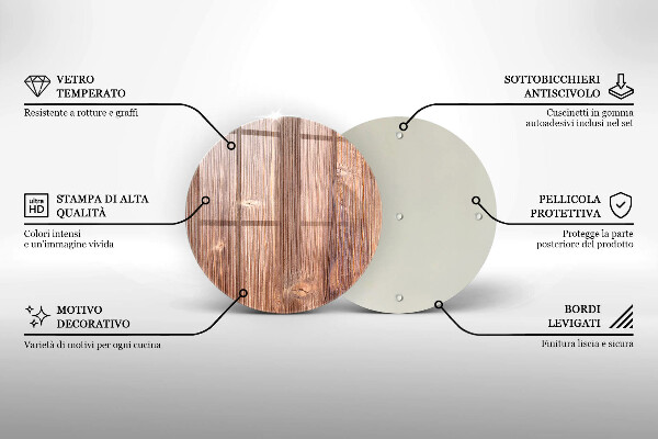 Skleněná deska do kuchyně Přírodní dřevo