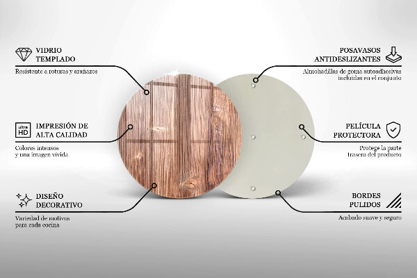 Skleněná deska do kuchyně Přírodní dřevo