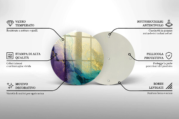 Skleněná deska do kuchyně Pozadí se zlatem