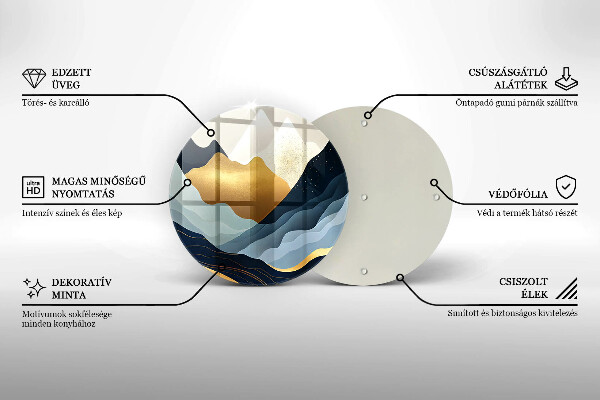Skleněná deska do kuchyně Abstraktní hory