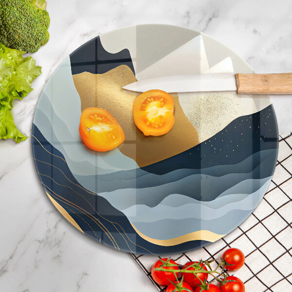 Skleněná deska do kuchyně Abstraktní hory