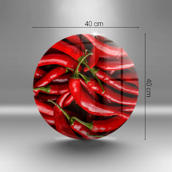 Skleněné krájecí prkénko Pálivé chilli papričky