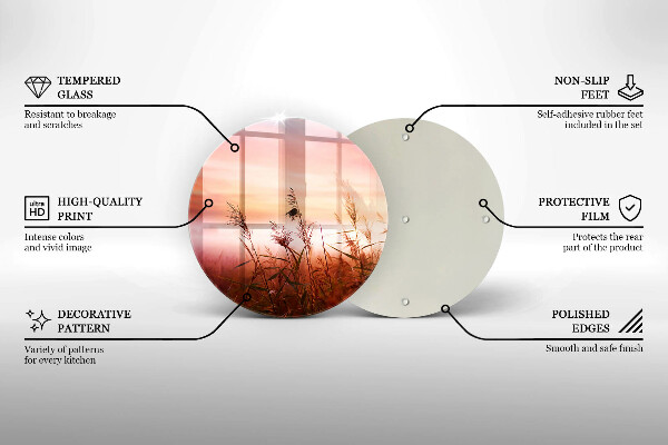 Skleněná deska do kuchyně Krajina travnatých polí