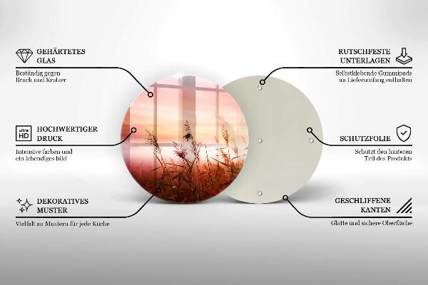 Skleněná deska do kuchyně Krajina travnatých polí