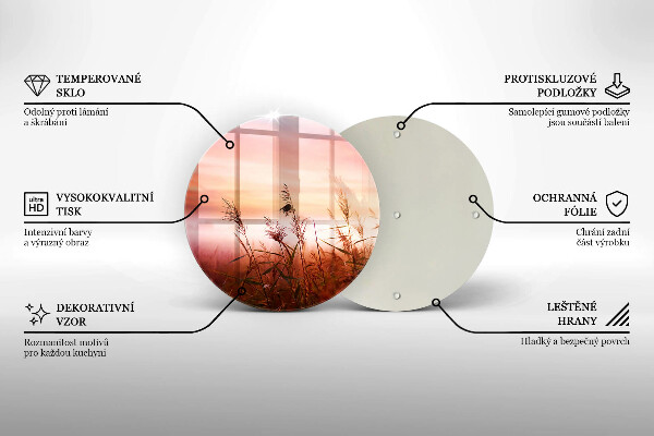 Skleněná deska do kuchyně Krajina travnatých polí
