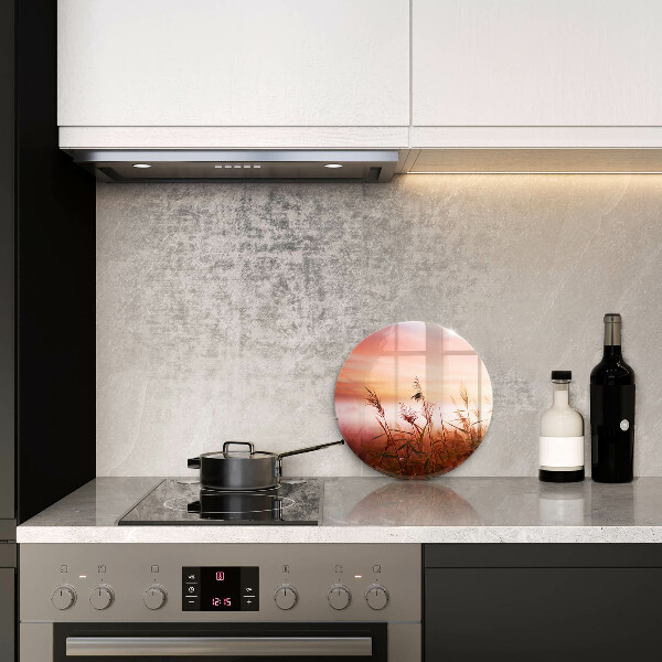 Skleněná deska do kuchyně Krajina travnatých polí