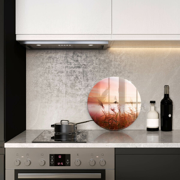 Skleněná deska do kuchyně Krajina travnatých polí