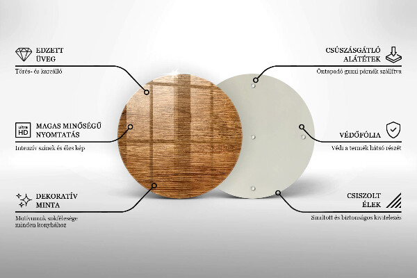 Skleněná deska do kuchyně Textura dřevěné desky