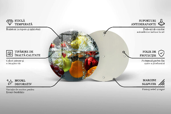 Skleněná deska do kuchyně Šťavnaté ovoce ve vodě