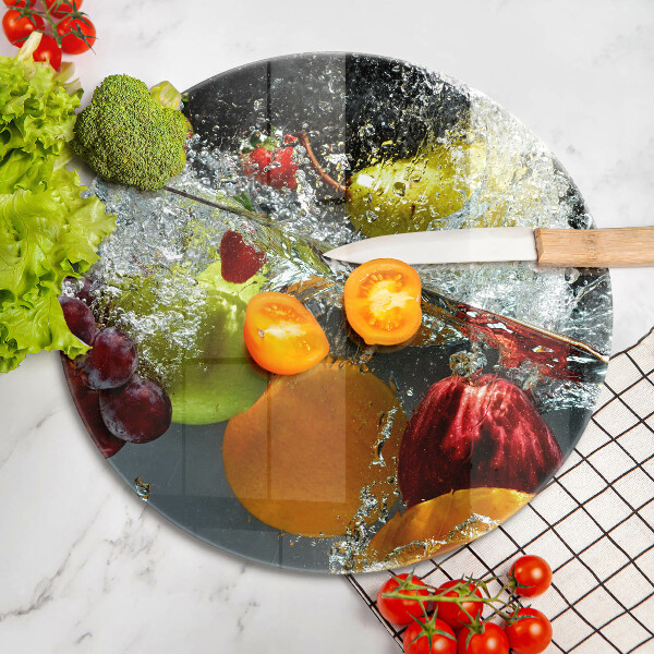 Skleněná deska do kuchyně Šťavnaté ovoce ve vodě